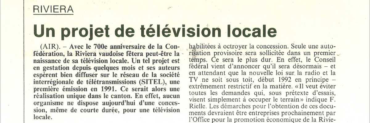 Un projet de télévision locale