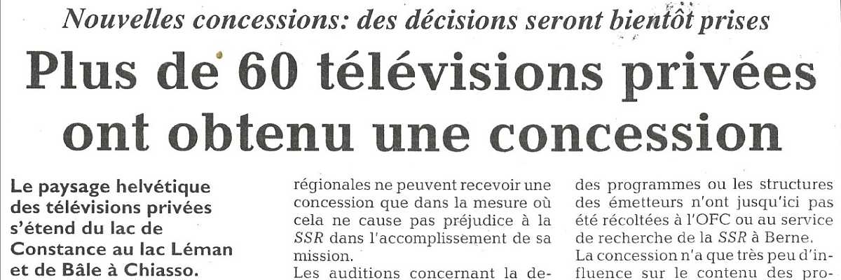 Plus de 60 télévisions privées ont obtenu une concession