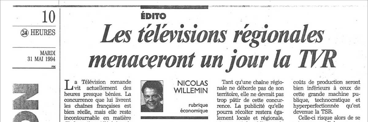 Les télévisions régionales menaceront un jour la TVR