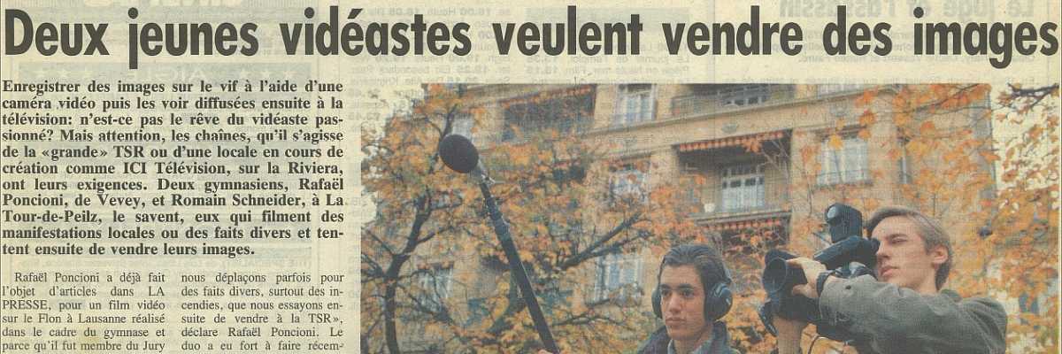 Deux jeunes vidéastes veulent vendre des images