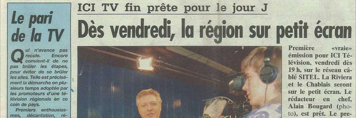 Dès vendredi, la région sur petit écran