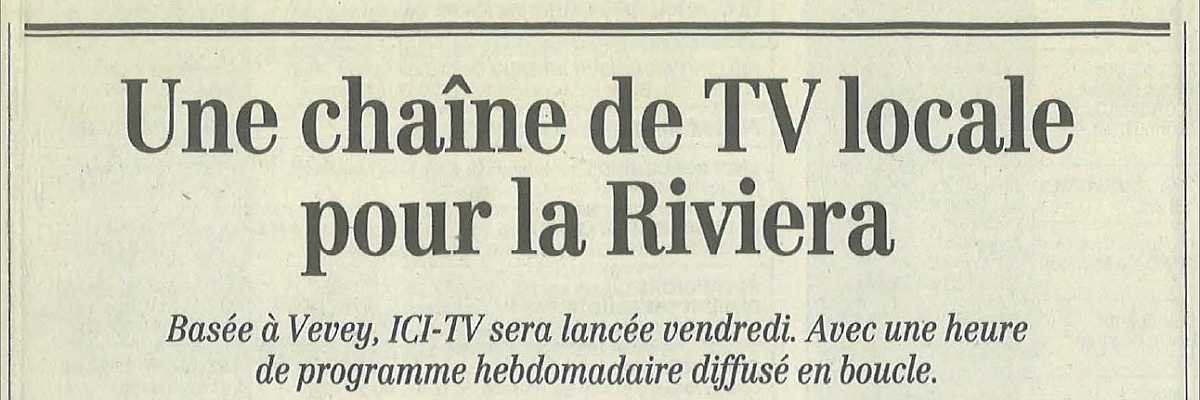 Une chaîne de TV locale pour la Riviera