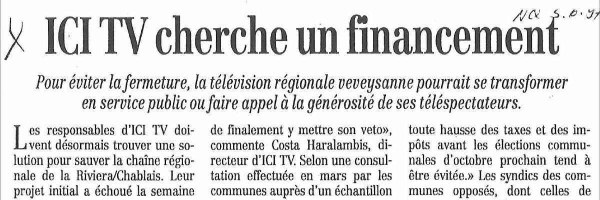 ICI TV cherche un financement