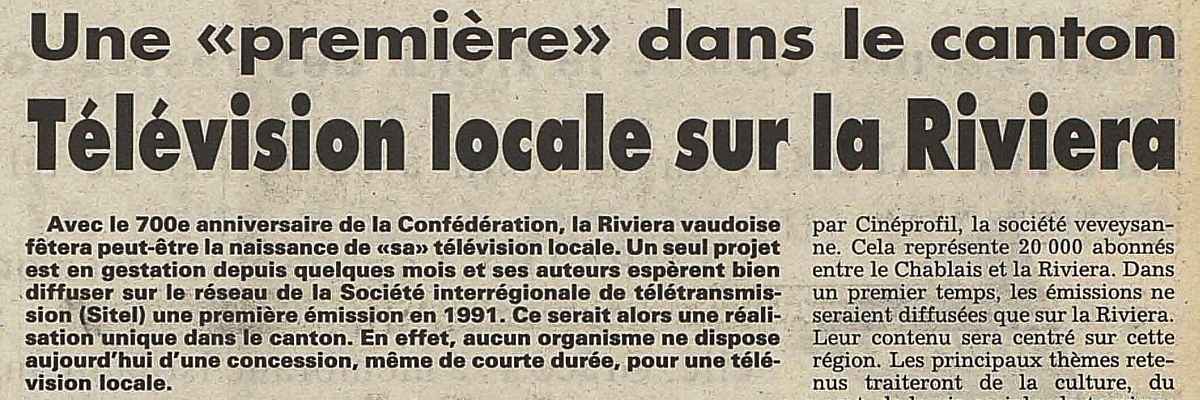 Télévision locale sur la Riviera