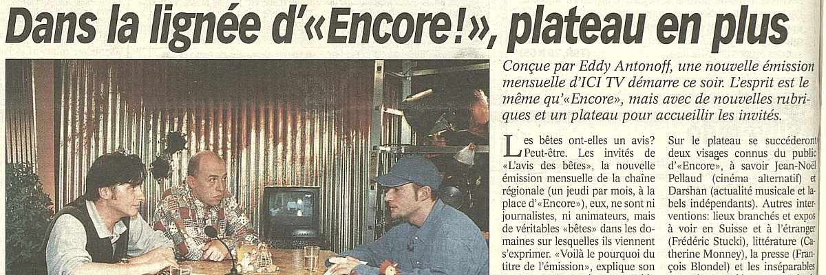 «L'avis des bêtes», nouvelle émission mensuelle sur ICI TV